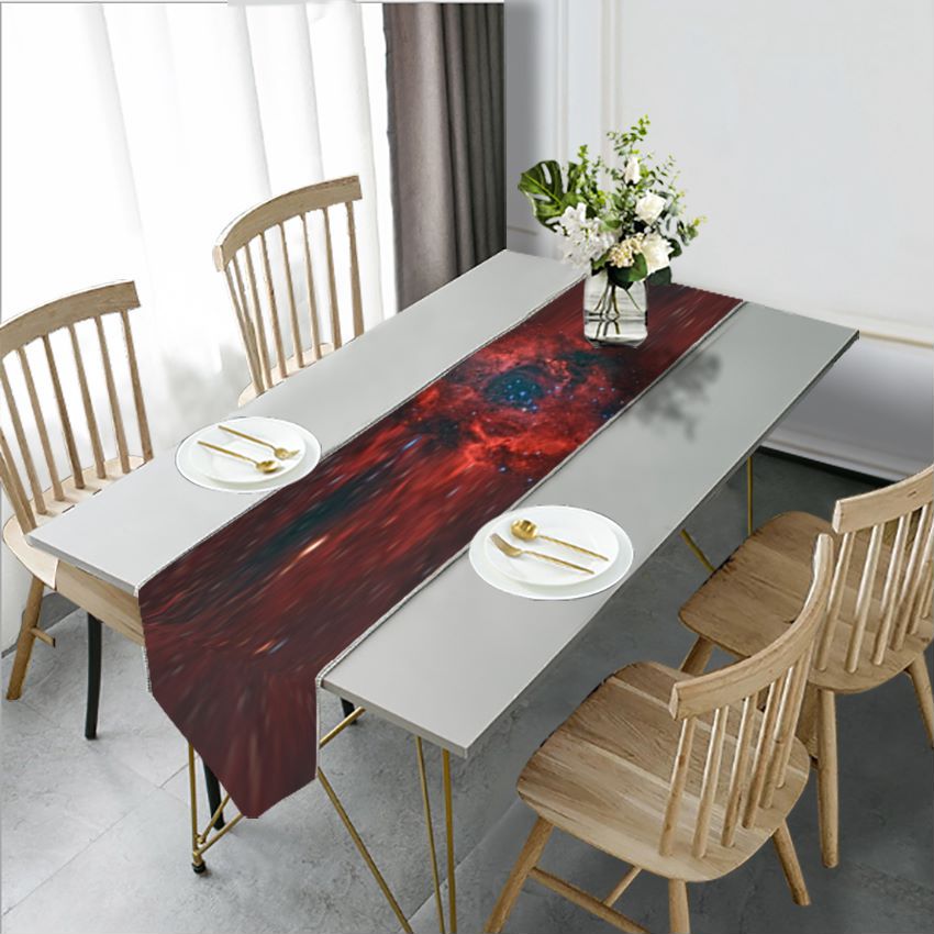 TC007 Custom Universe Planet Pattern Table Decoration Soft Tablecloth